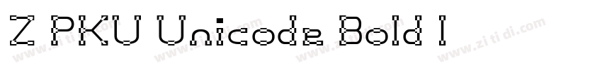 Z PKU Unicode Bold I字体转换